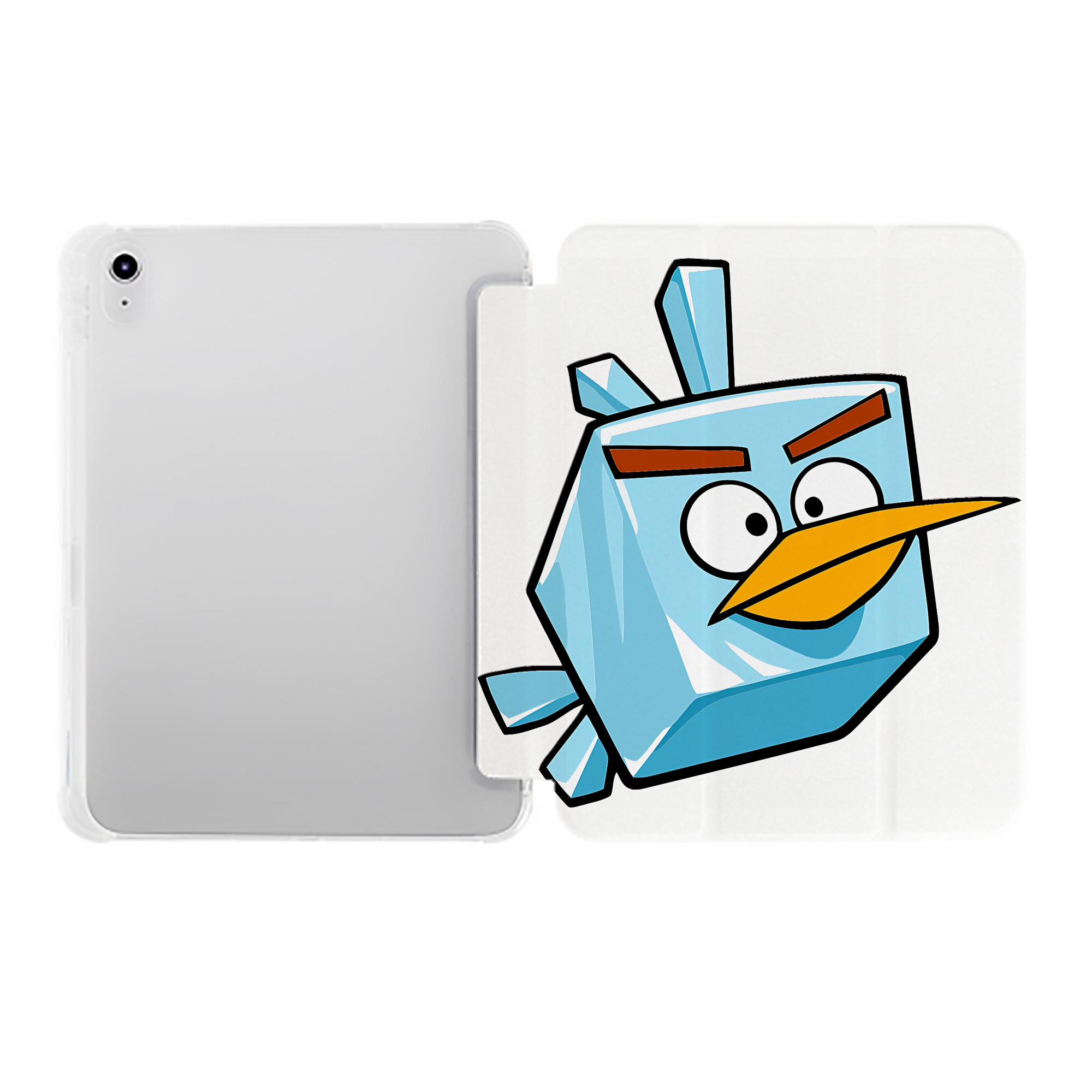 （画像用） Angry Birds アングリーバード IPad ケース ペン収納付き 三つ折りスタンド PUレザー×シリコン 対応機種9.5/10.5/10.9インチ